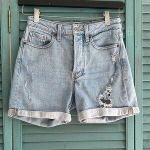 Old Navy Light Blue Distressed Jean Shorts